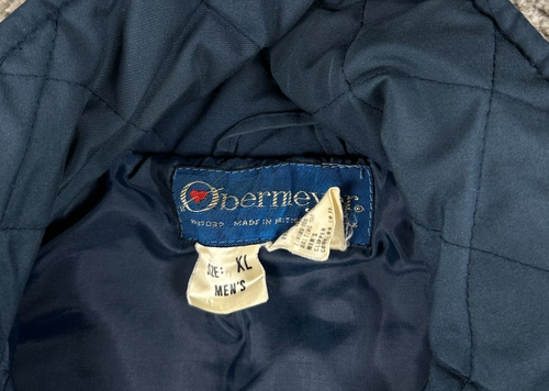 Vintage Obermeyer Jacket Men Extra Large Blue Corduroy Ski Snowboard Full Zip XL - Picture 5 of 8