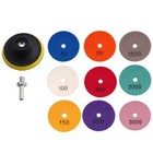 Pads Polishing 11pcs 8*8cm Buffing Chamfering Diamond Granite Polisher