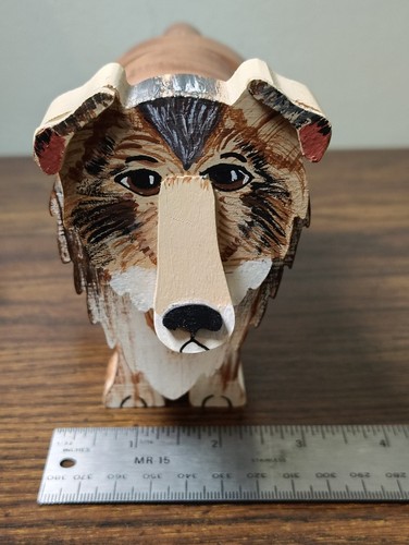 Wooden Beautiful Collie Dog Breed Decor Animal Lover Puppy Adorable Pet Family - Picture 8 of 10