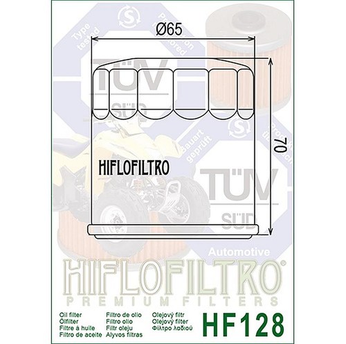 Hiflofiltro HF128 Oil Filter 4 Pack Kawasaki KAF400 KAF620 KAF950 Mule 4x4 - Bild 2 von 6