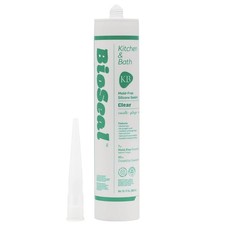 Clear BioSeal 100 Silicone Sealant Caulk Kitchen and Bath Grade,