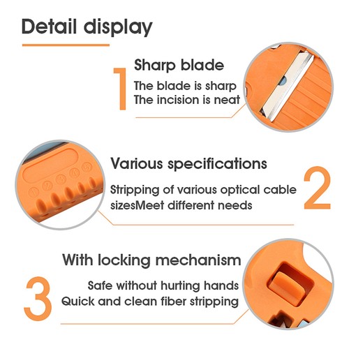 1.9mm to 3.0mm Fiber Optical Cable Ribbon Stripper Loose Tube Buffer Mid-Span - Afbeelding 6 van 13