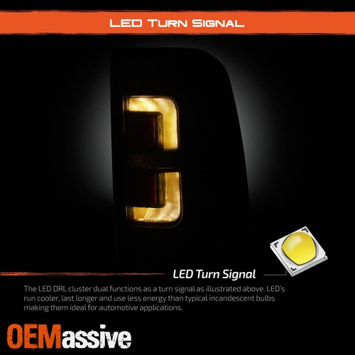 Luces traseras negras ahumadas para Dodge RAM 1500 2019-2022 LED DRL tubo de señal de freno - Imagen 4 de 12