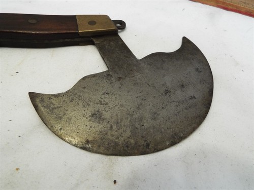 Primitive Küche Lebensmittel Zerkleinerer Halbmond Klinge Rund Messer Leder Werkzeug Ulu - Bild 2 von 6