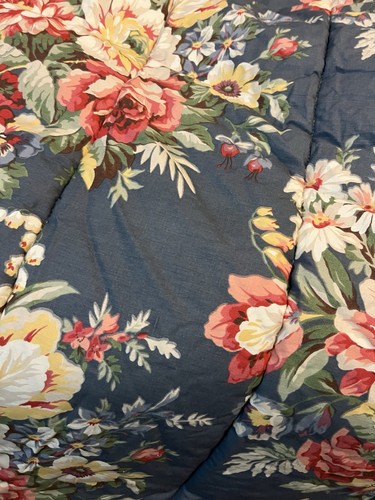 Vintage RALPH LAUREN Kimberly Blue FLORAL KING TRES GRAND Comforter- EUC - Picture 4 of 7