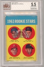 Willie Stargell 1963 Topps Rookie Card #553 BVG 5.5 Excellent+. rookie card picture