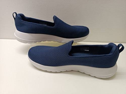 Womens Skechers Go Walk Joy Goga Mat Slip On Trainers • Navy Blue • UK Size 6 - Picture 3 of 12