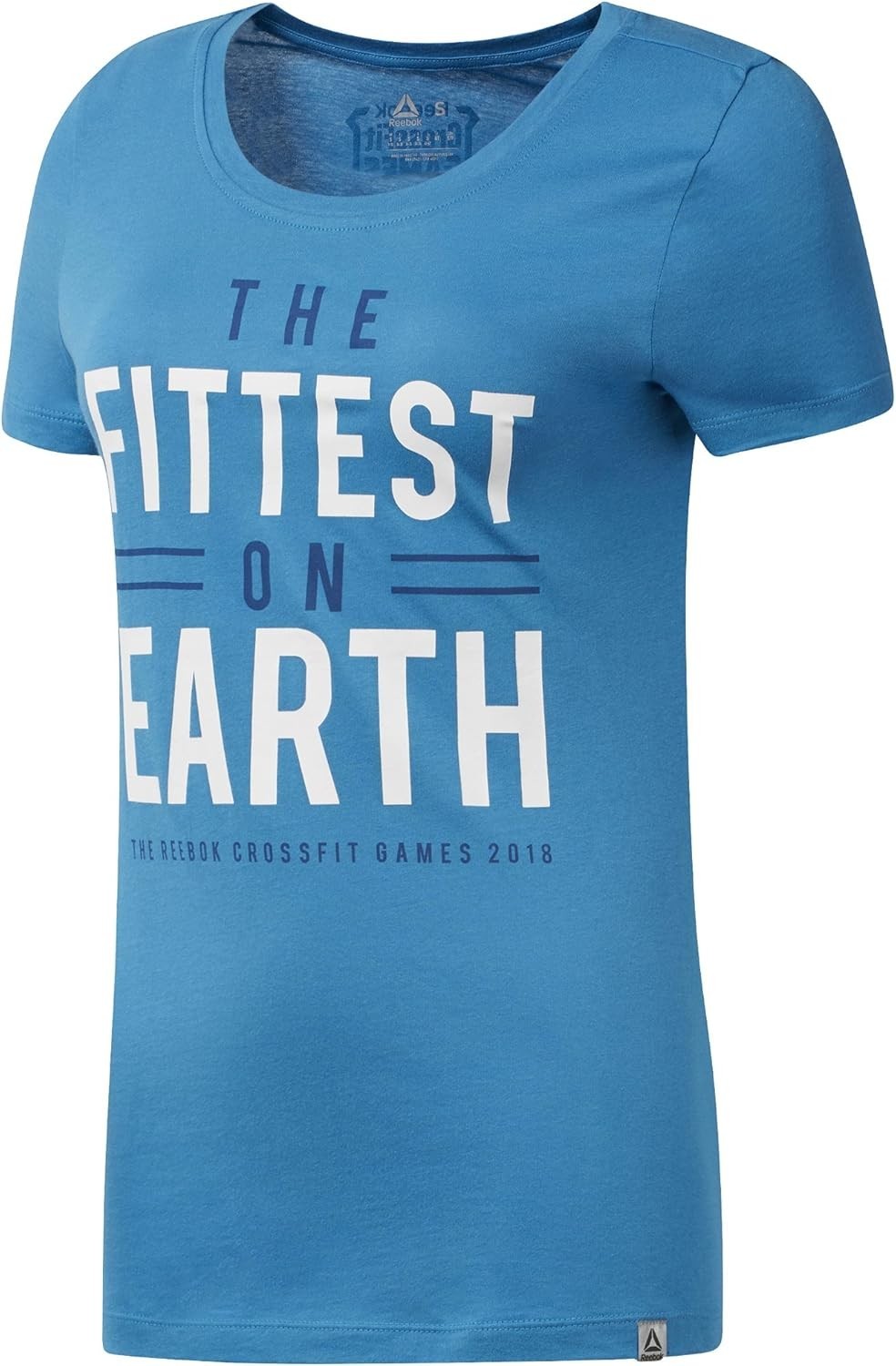 Reebok Women's CF Games Fittest On Earth Short-Sleeve T-Shirt, Blue, XS