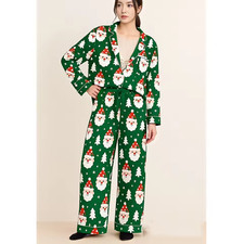 Christmas Pajama Gift Set   Women  s Satin Long Sleeve Sleepwear, Cozy Winter