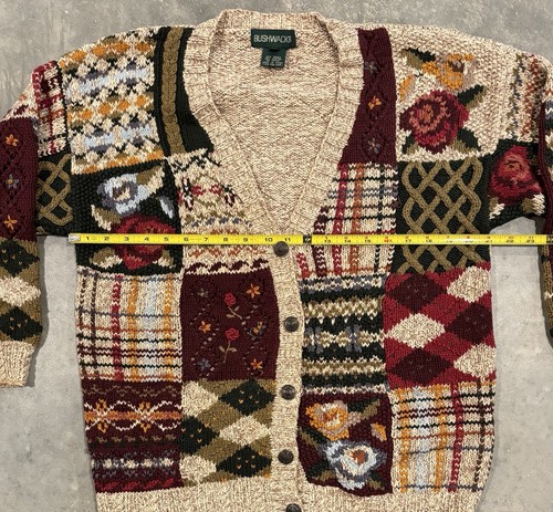 Vintage Bushwacker Women’s Medium Autimn Fall Cardigan Sweater Heavyweight - Picture 3 of 5
