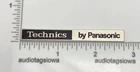 Technics by Panasonic Turntable Logo Badge Custom Made Thick Aluminum Self Stick