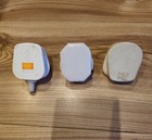 3 X 13A UK 3-Pin Fused White Mains Plugs