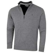 Calvin Klein Mens 2025 Chunky Knit Cotton 1/2 Zip CK Golf Sweater 48% OFF
