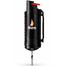 BURN Pepper Spray 1/2oz Police Strength Self Defense Security Keychain Black