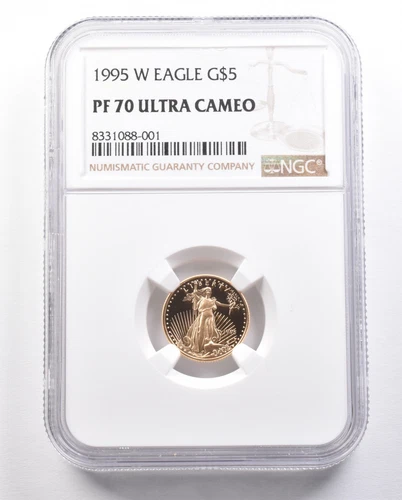 1995-W $5 American Gold Eagle 1/10 Oz 0.1 Oz Gold PF70 UCAM NGC *4717