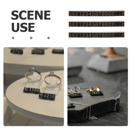  5 juegos de cubos de exhibición de precios para venta al por menor - Mini número de etiqueta extraíble ajustable - Imagen 10 de 12