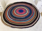 Handmade Wool Colourful Crochet Round Tablecloth / Throw Blanket Diameter 145cm