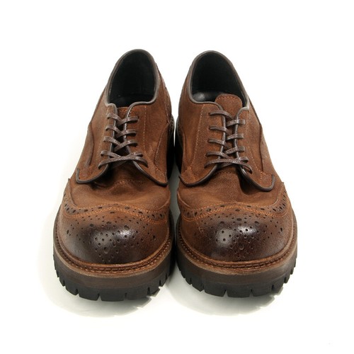 Men's Carved Shoes Round Toe Leather Shoes Retro Round Toe Workwear Dress Shoes - Picture 12 of 26