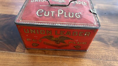 ヴィンテージ タバコ缶 UNION LEADER CUT PLUG TIN Antique UNION LEADER Cut Plug Smoke and Chew Tobacco TIN | eBay