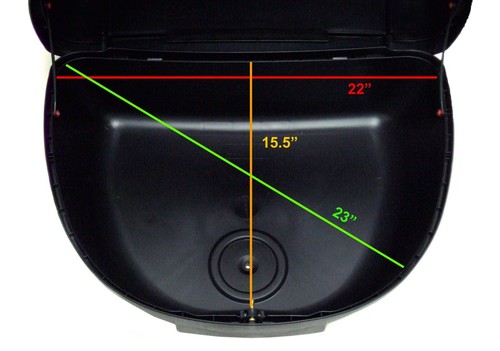 MMG Motorcycle Tour Tail Box Trunk Luggage Top Lock Storage Carrier Case - 51 L - Picture 8 of 9