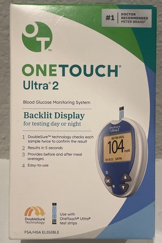 Lifescan OneTouch Ultra 2 Blutzuckermesssystem - Ablaufdatum 2/28 - Neu Open Box