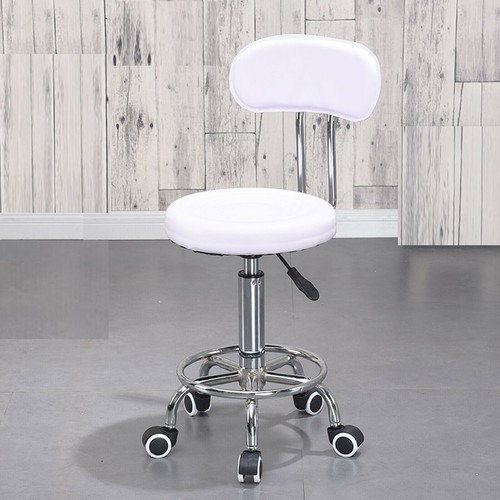 Stool Swivel white Height Adjustable 360° Chair Office Round Desk PC Stool UK - Picture 17 of 74