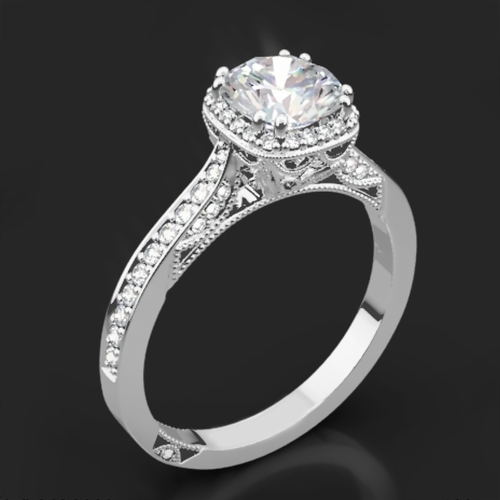 14K Weißgold Ehering IGI-zertifiziert 1,40 ct Rundschliff Laborgefertigt Diamant - Bild 9 von 14