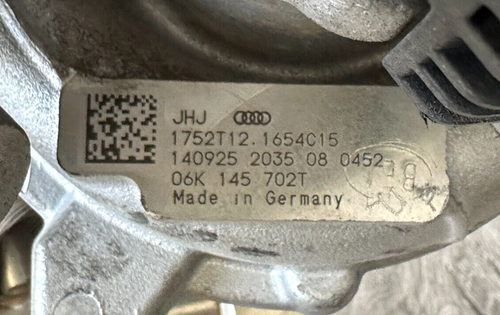 2017 2018 2019 AUDI A3 TURBO TURBOCHARGER, 06K145702T, 06H145710C, GENUINE OEM - Picture 12 of 13