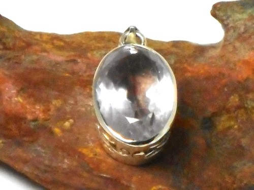 COLGANTE DE PIEDRAS PRECIOSAS DE PLATA ESTERLINA 925 AMATISTA - ¡en caja de regalo! - Imagen 5 de 6