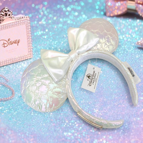 DisneyParks Loungefly Mickey Mouse Icon Quilted Iridescent Minnie Ears Headband - Picture 6 of 10