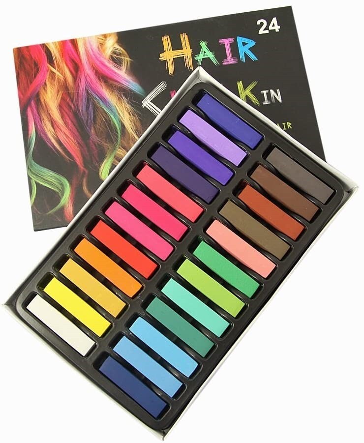 ❤ 24 KIT DE SALÓN TINTE TEMPORAL PARA EL CABELLO COLOR PASTEL SUAVE COLOR TIZA ❤