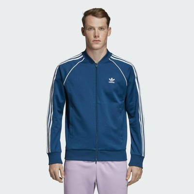 NEW NWT Adidas Originals Legend Blue long Sleeve SST Track Jacket DV1513  MEDIUM | eBay