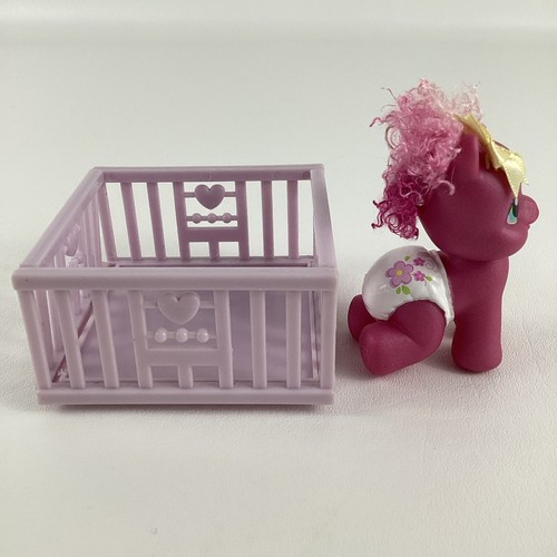 My Little Pony Newborn Cuties Cheerilee Figure Nursery Crib Purple Hasbro 2008 - Picture 5 of 6