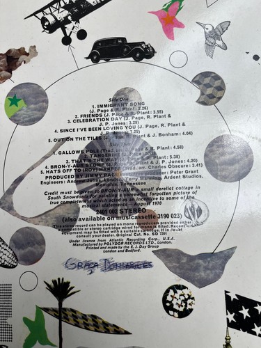 Led Zeppelin III Vinyl LP | 1970 UK 1st Pressing | Gatefold w/ WORKING Wheel - Picture 2 of 6