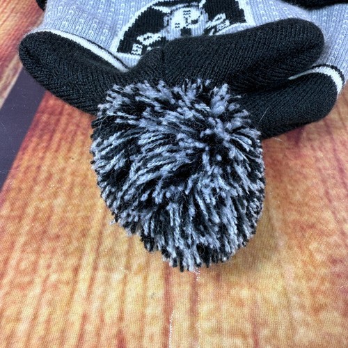 Las Vegas Raiders Beanie LED Light Up Winter Pom Cuffed Fold Over Oakland Cap - Picture 8 of 10