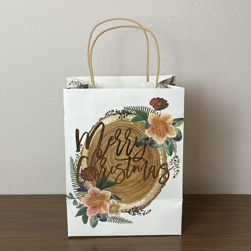 Papaya! Merry Christmas Gift Bags Set of 12 w/Handles & Gold Letters 7.5 x 13” - Picture 3 of 8