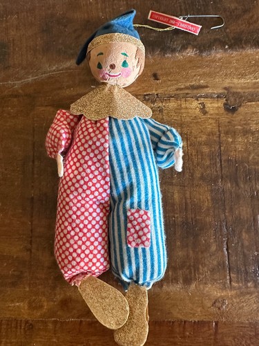 Vintage 1968 Clown 8" Christmas Ornament Made in Japan - Picture 2 of 7