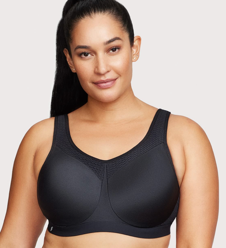 Glamorise Sport 38DD High Impact Underwire Sports Bra 9066 Black - Imagen 5 de 8