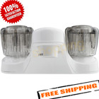 Dura DF-PL700S-WT Plastic White Low-Arc Lavatory Faucet w/ Smoked Knobs Handles