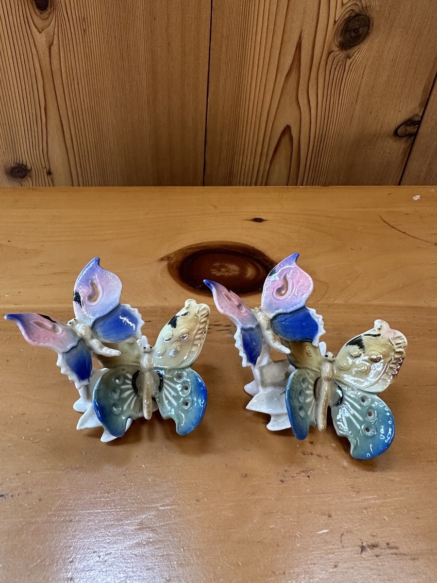 Volkstedt Karl Ens Porcelain Butterfly Figurines Windmill