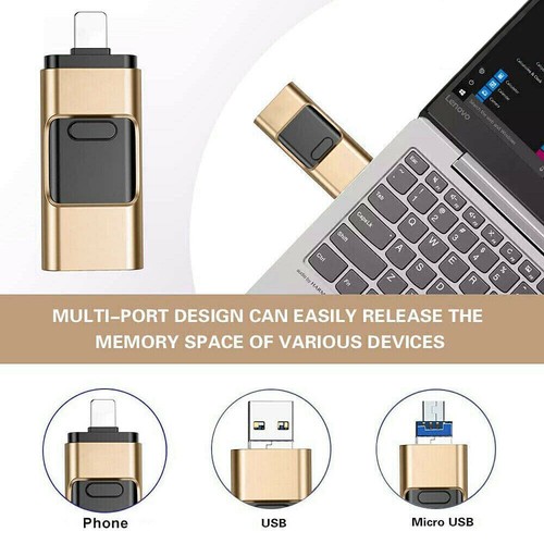 4 in 1 2TB Memory Photo Stick for iPhone Android iPad USB 3.0 Flash Drive Type - Picture 4 of 27