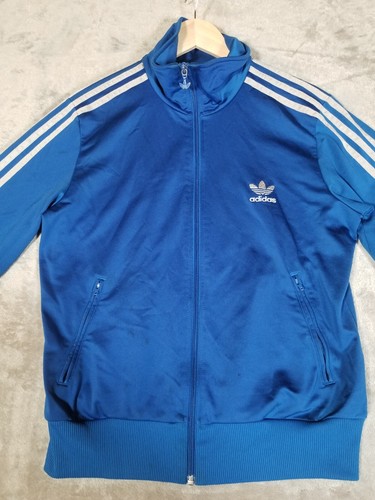 Boys Youth Adidas Blue Zip Up Warmup Tracksuit Jacket Sz Large - Picture 2 of 16