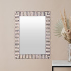 Strip pattern bone inlay mirror ,handmade bone inlay mirror , antique mirror