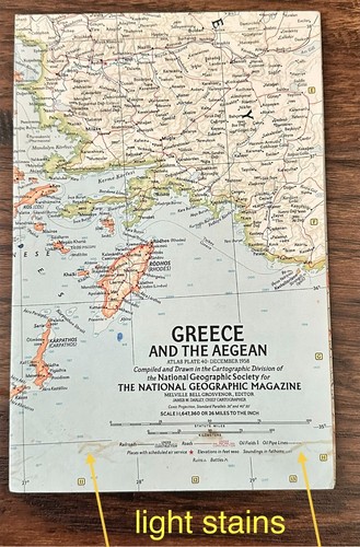 National Geographic Maps Inserts Posters 1940's 1950's 1960's 1970's PICK 1 MAP - Imagen 124 de 367