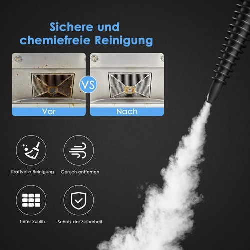 cleanmaxx Dampfreiniger Hand Premium 800W Steamer tragbar grün - Bild 4 von 5
