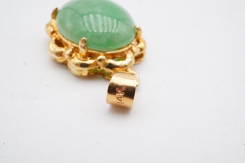Colgante de jade de oro amarillo de 14k - Imagen 3 de 10