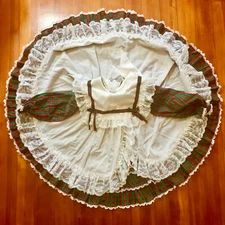 Girl's pageant party dress 2T Miniworld full circle red green Christmas plaid G