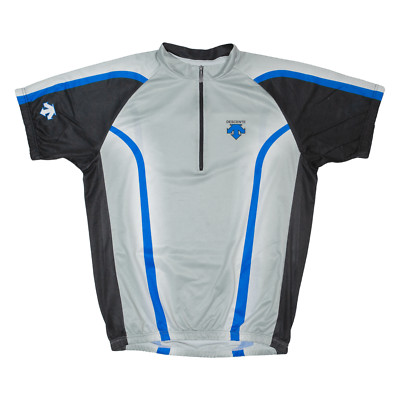 DESCENTE Herren Radtrikot Jersey Grau 1/2 Zip L Kurzarm