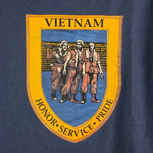Vintage Vietnam Veterans Honor Service Pride blaues T-Shirt Large - Bild 2 von 5
