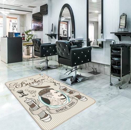 3D Mode Mann Q366 Barber Shop Spiel Rutschfest Matte Elegant Foto Teppich Pan - Bild 2 von 5